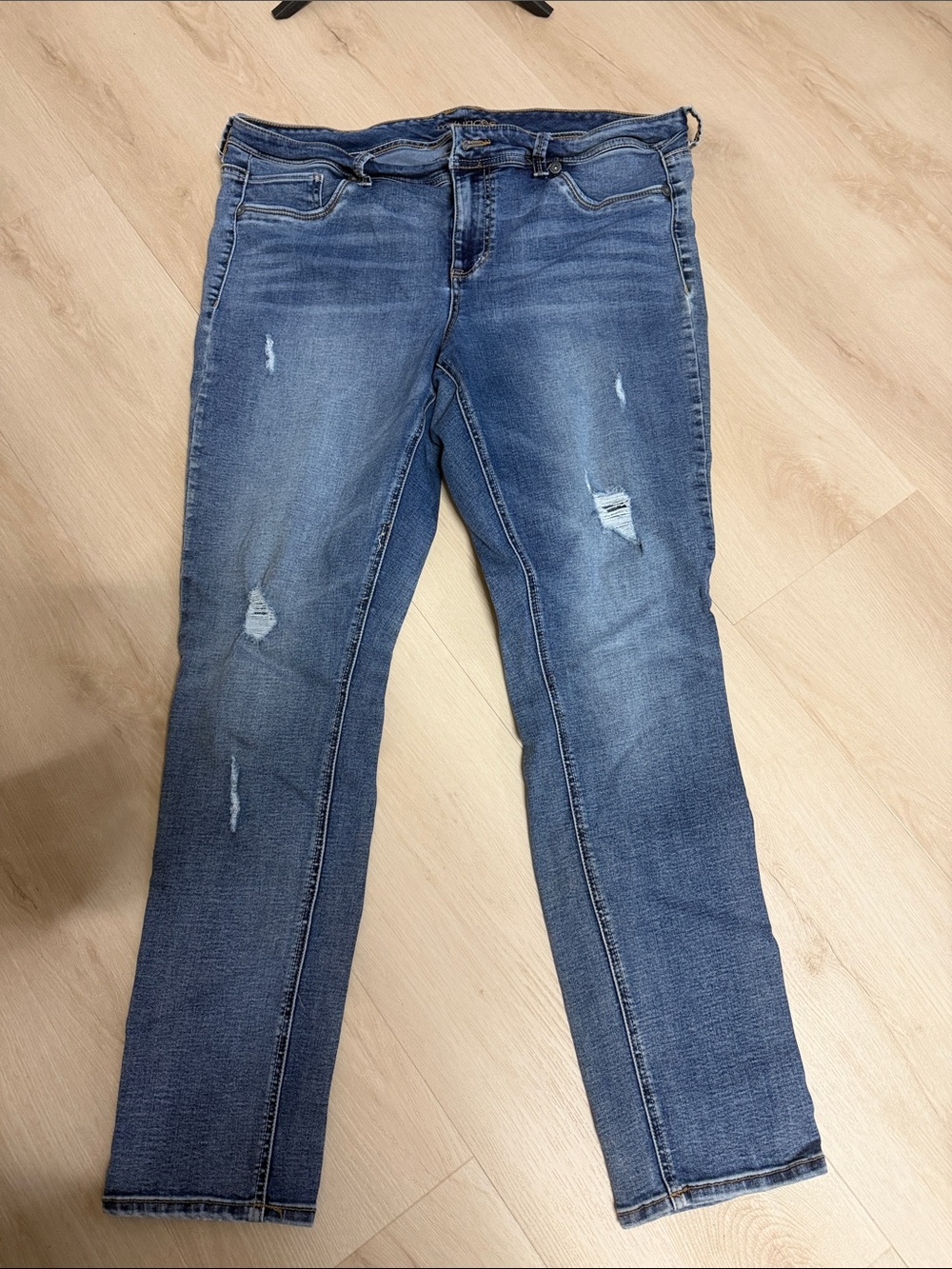 Maurices Blue Skinny Distressed Jeans